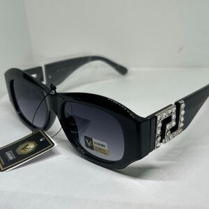 VG Tortoise Luxury Square Sunglasses Rhinestone Studded UV400